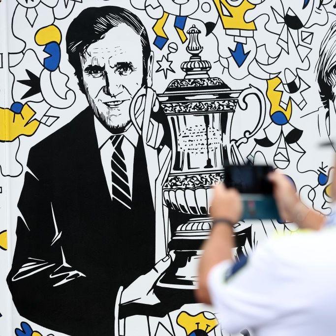 A mural of Don Revie at Elland Road