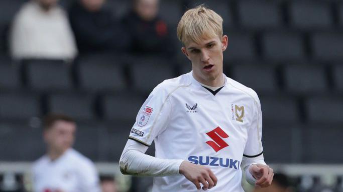 Charlie Waller in action for MK Dons