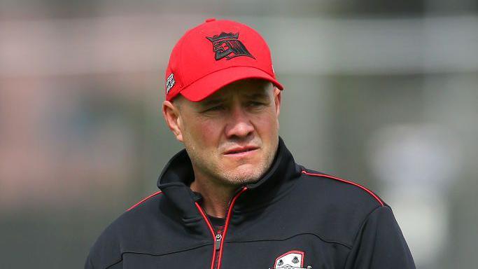 Peter Fulton standing on a pitch looking on during a match for Canterbury in 2021