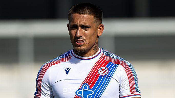 Full-back Danny Imray in a Crystal Palace shirt 