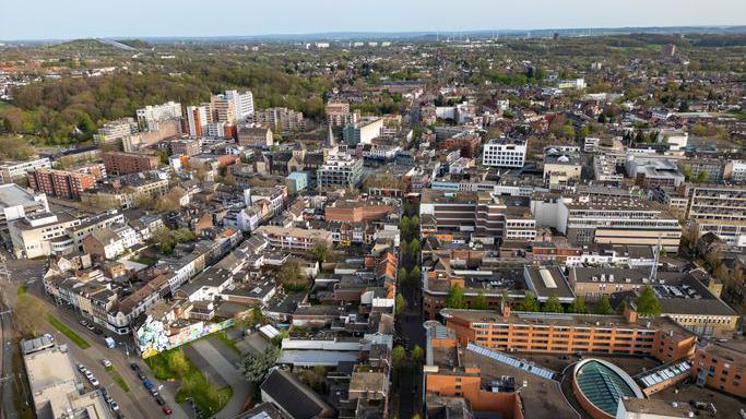 Aerial view of the city of Heerlen.