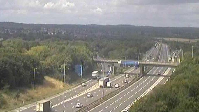 A motorways CCTV picture