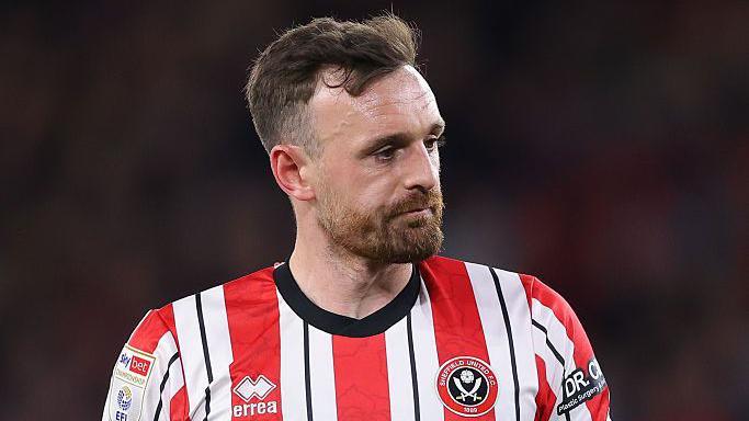 Jack Robinson playing for Sheffield United