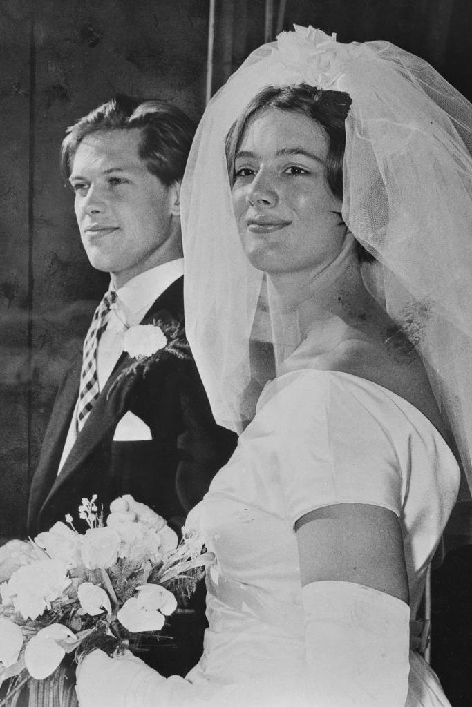 Peter Jay and Margaret Callaghan at their wedding