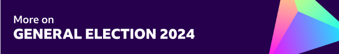 A graphic which reads 'more on general election 2024'