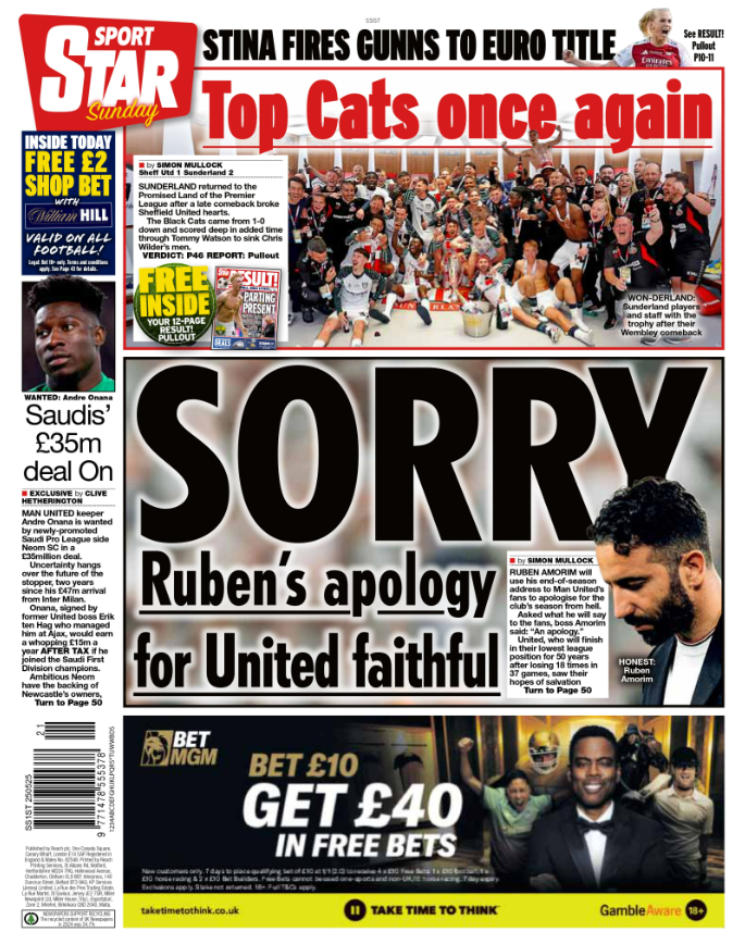 Back page of the Star