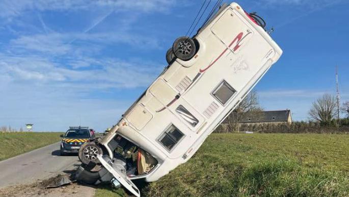 Upturned campervan found in Britanny on 15 February