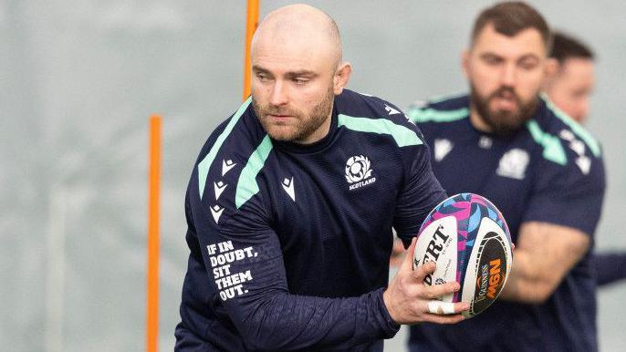 Dave Cherry at Scotland training