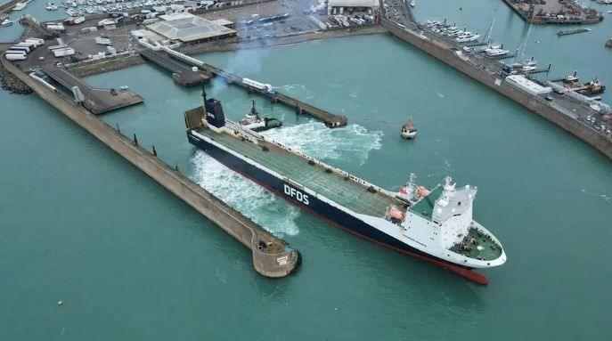 DFDS Finlandia in St Helier Harbour