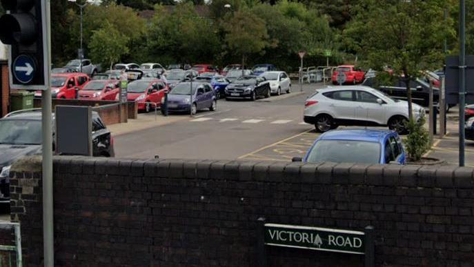 Waitrose car park on Victoria Road