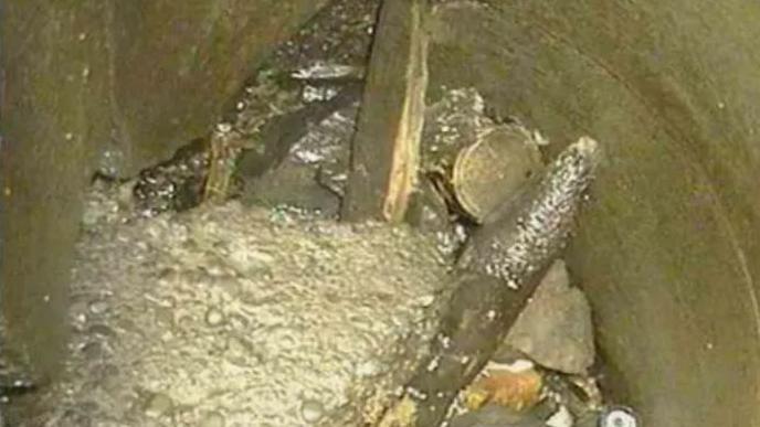 Blocked culvert in Deepcar, Sheffield