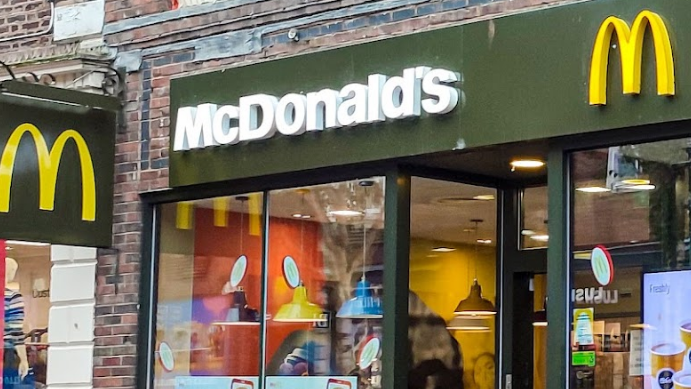 Exterior of McDonald's restaurant