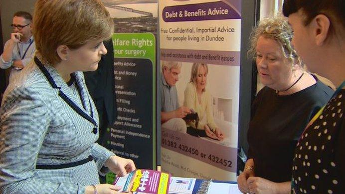 Nicola Sturgeon in Dundee