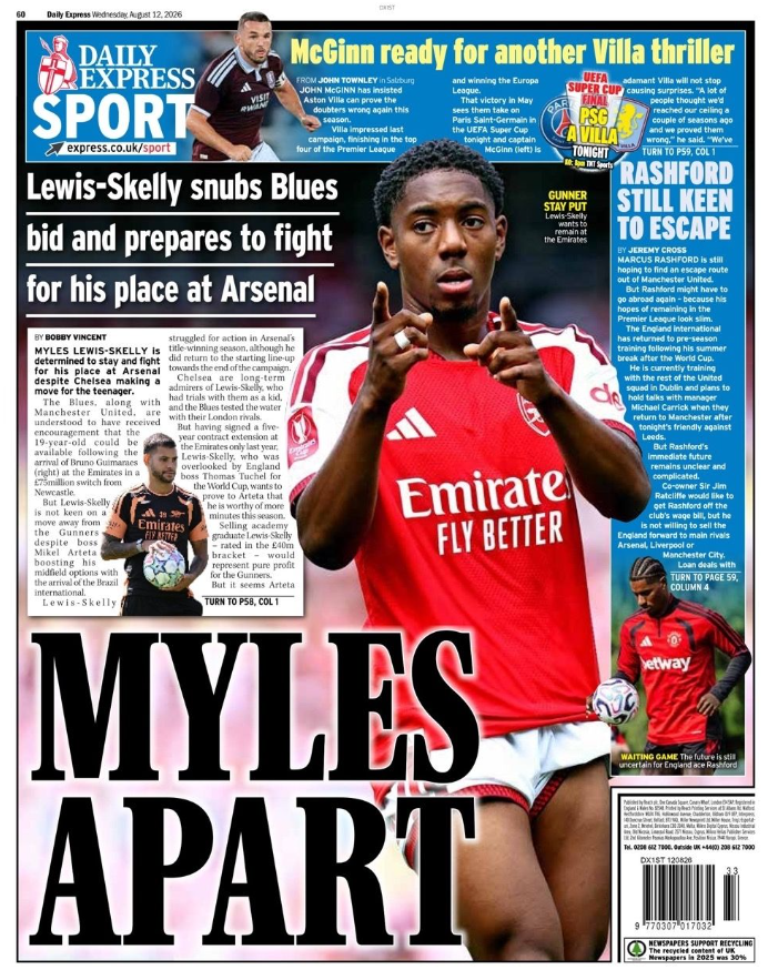 Daily Express back page