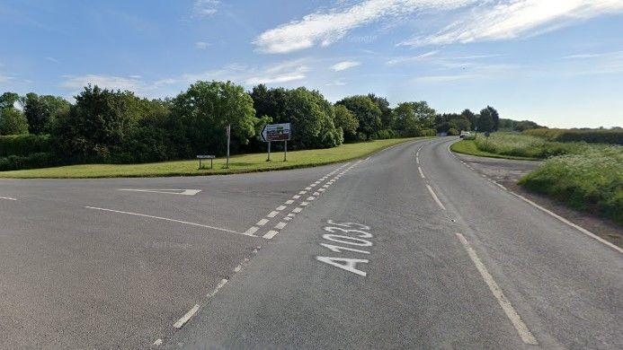 The junction of Catwick Lane and the A1035 