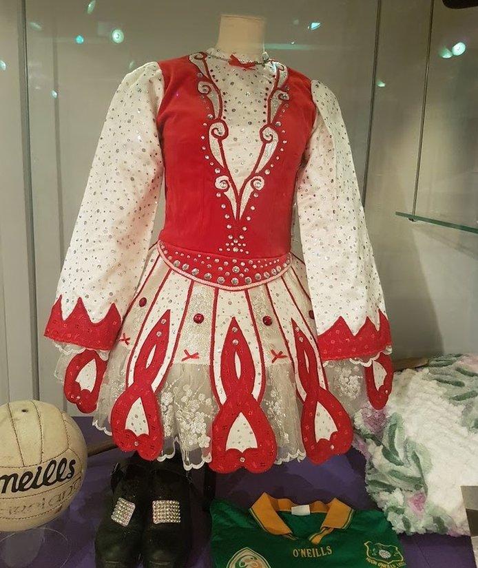 Irish dance costume featuring in the exhibition