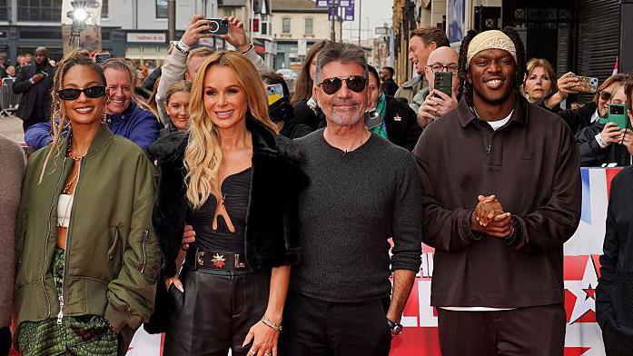  Alesha Dixon, Amanda Holden, Simon Cowell and KSI.