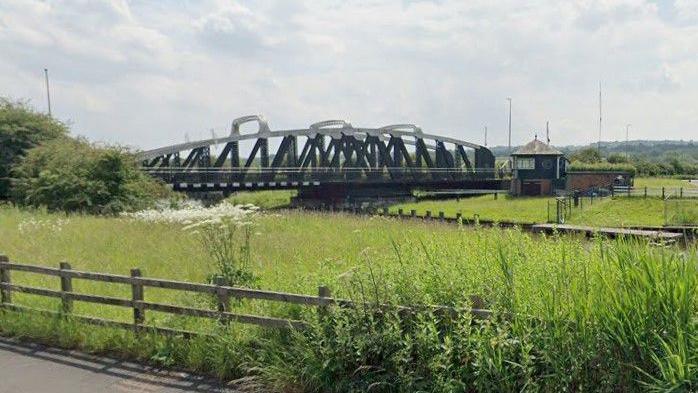 A view of the Sutton Weaver Swing Bridge