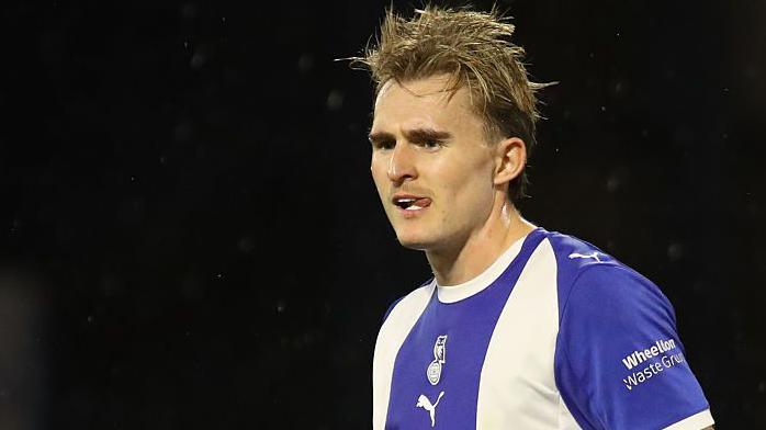 Will Sutton playing for Oldham earlier this season