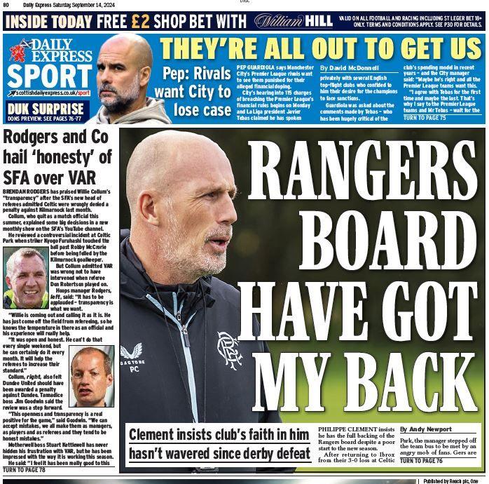 Daily Express back page