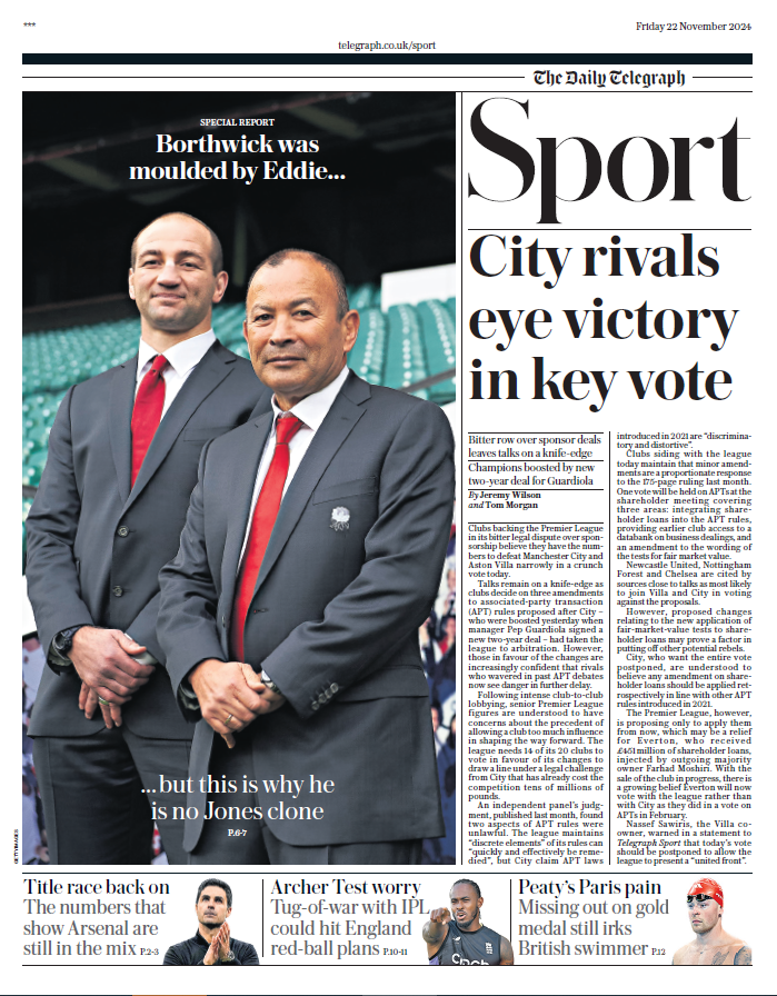 Telegraph back page