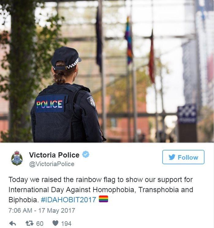 Screen grab of tweet by @VictoriaPolice