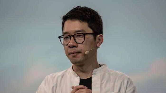 Nathan Law at a conference in Berlin in 2022