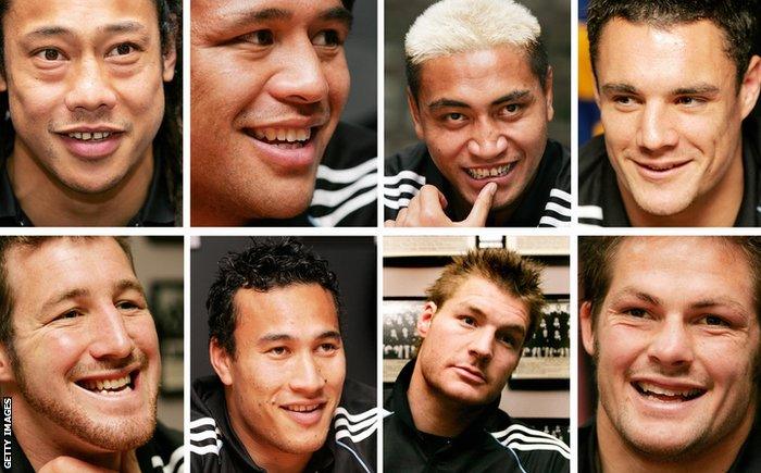 New Zealand players before Lions Tour in 2005