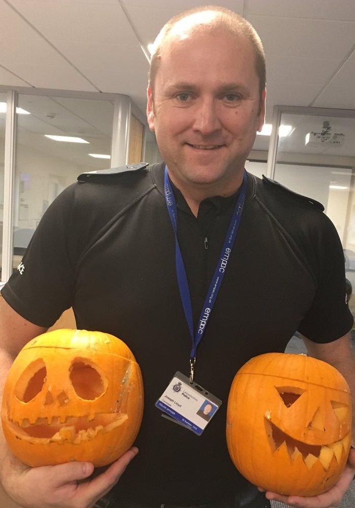 PC Joe Lloyd and pumpkins