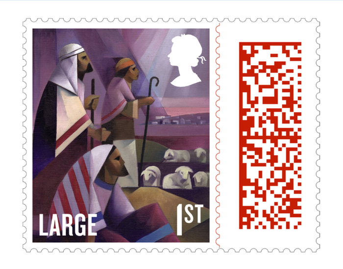 Shepherds on postage stamp