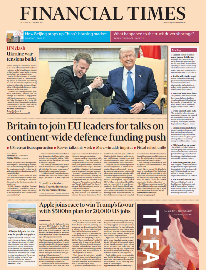 Financial Times front page