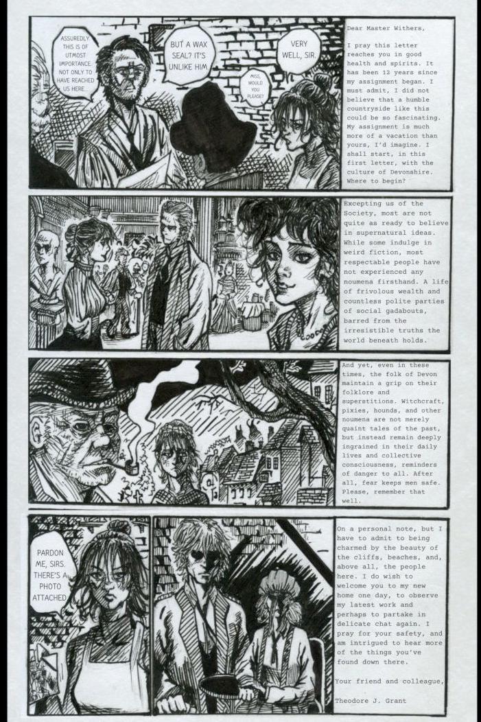 The image is split into four showing Aaban's story. There is text to the side with the narrative.