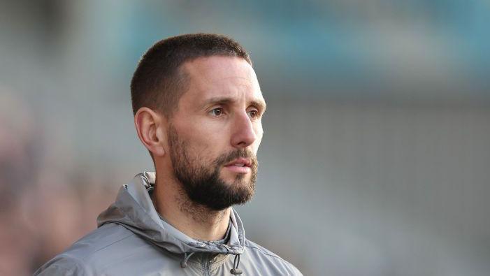 Conor Hourihane on the touchline working as Barnsley assistant player-coach