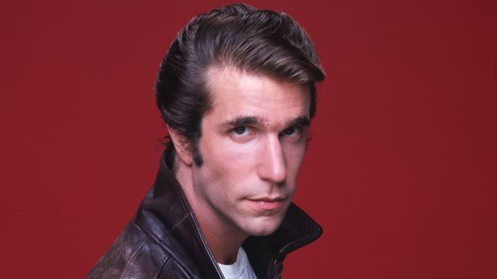 Henry Winkler pictured in 1975 when he starred as the Fonz in hit comedy Happy Days