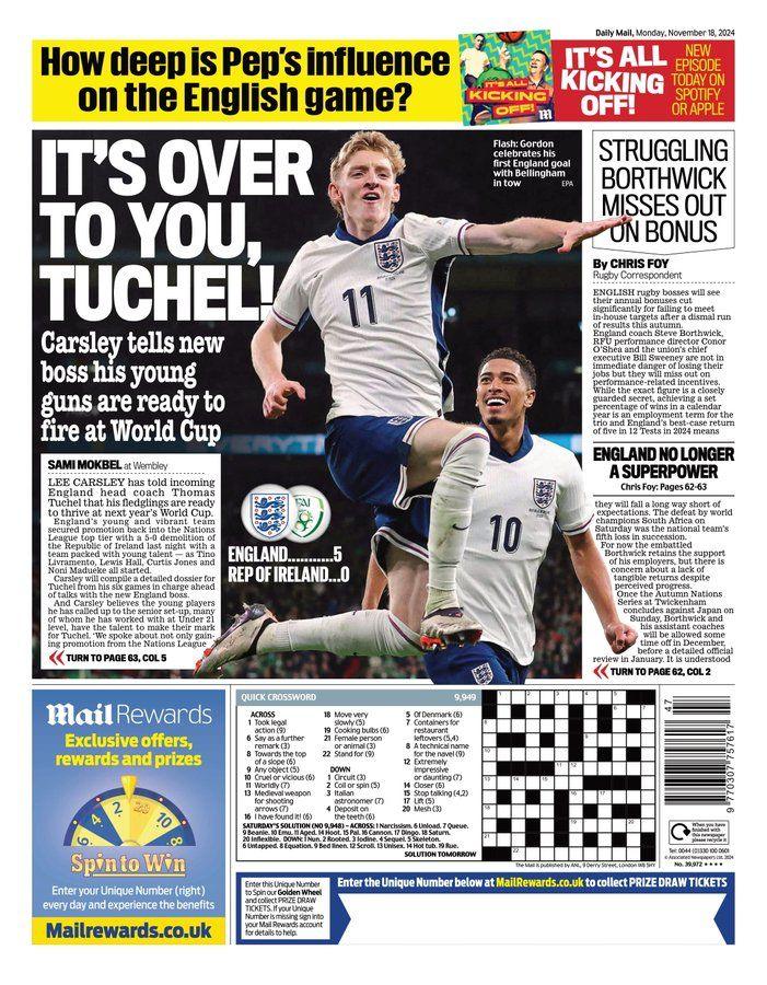 Monday's Daily Mail