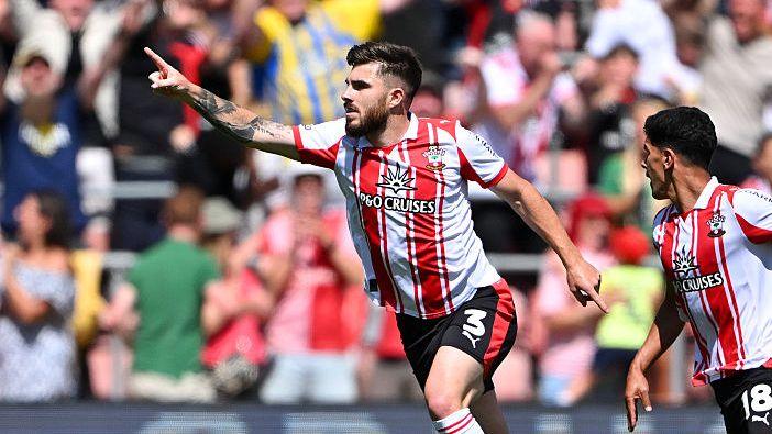 Southampton's Ryan Manning celebrates