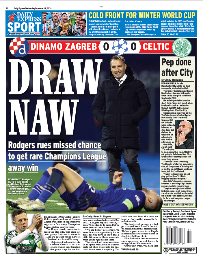 Scottish Daily Express back page