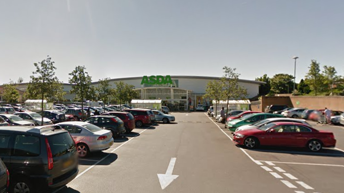 Car park outside the Asda Store in Basingstoke