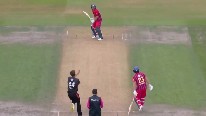Screenshot of Jos Buttler at the point a bowler delivers