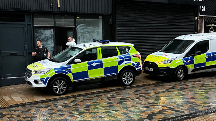 Police outside cannabis farm