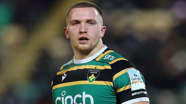 Oliver Scola in action for Northampton Saints