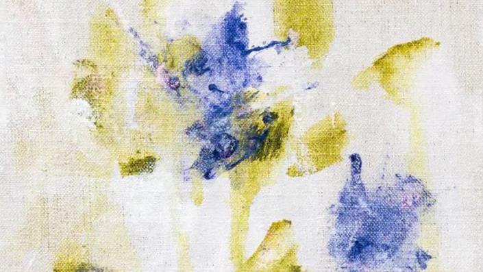 A floral painting by blind artist Bianca Raffaella to be part of her exhibition Faint Memories