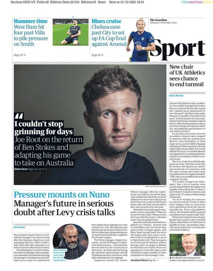 Guardian back page