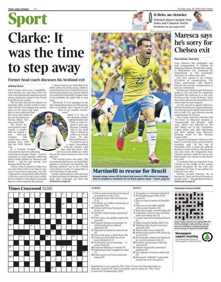 Times back page