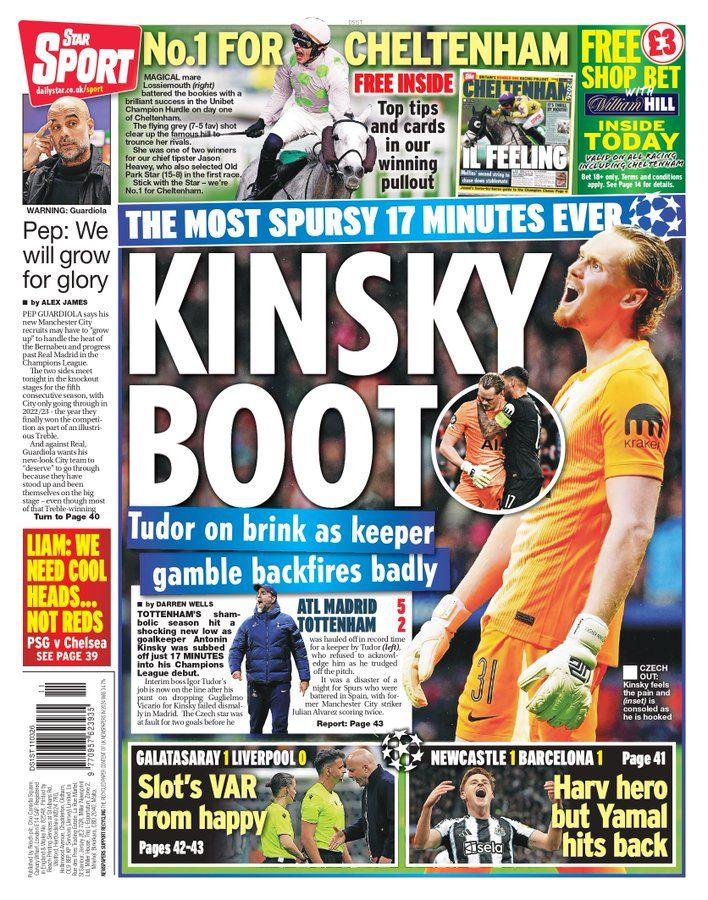 The Star back page