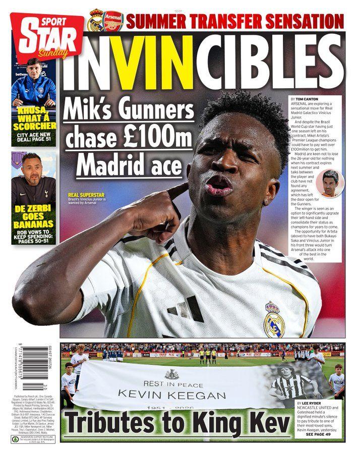 Back page of the Daily Star Sunday on 26 July 2026