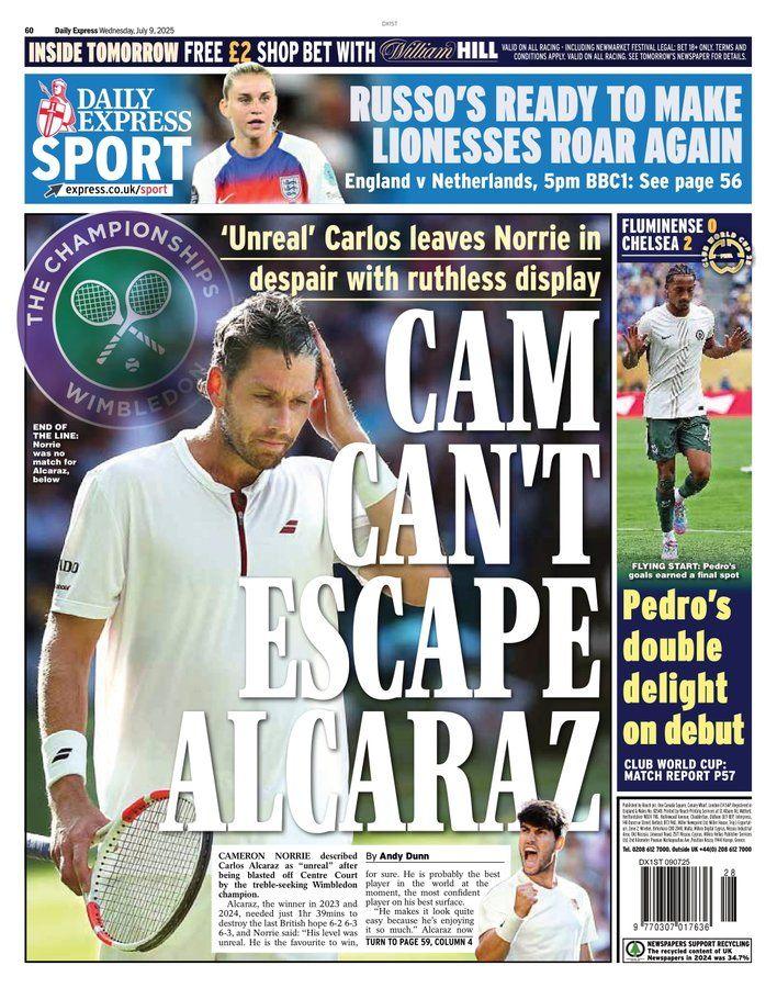 Daily Express back page 