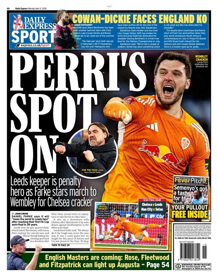 Daily Express back page
