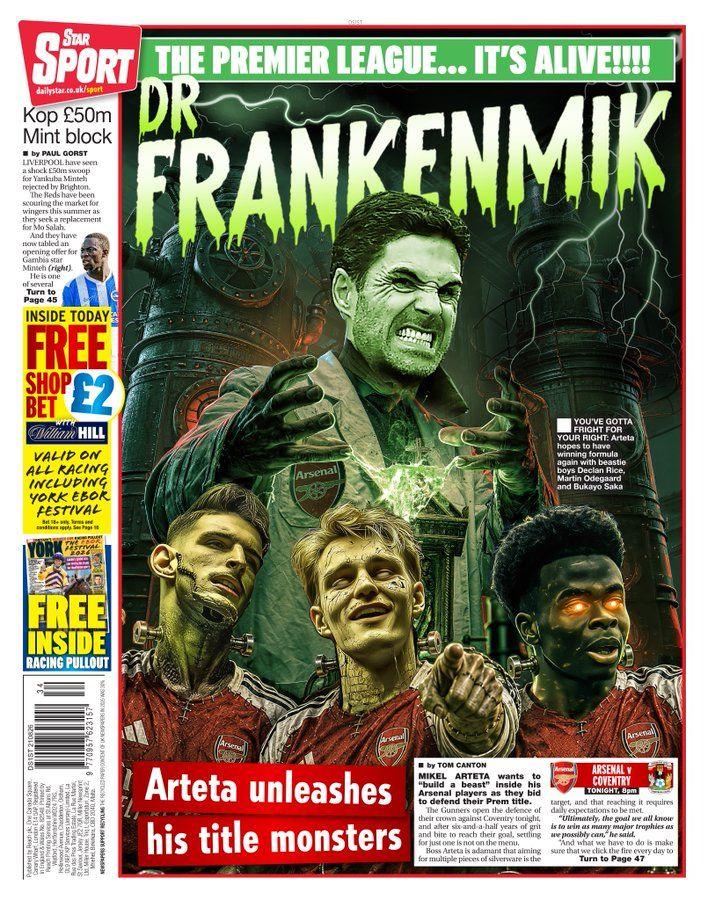 Back page of the Daily Star on 21 August 2026