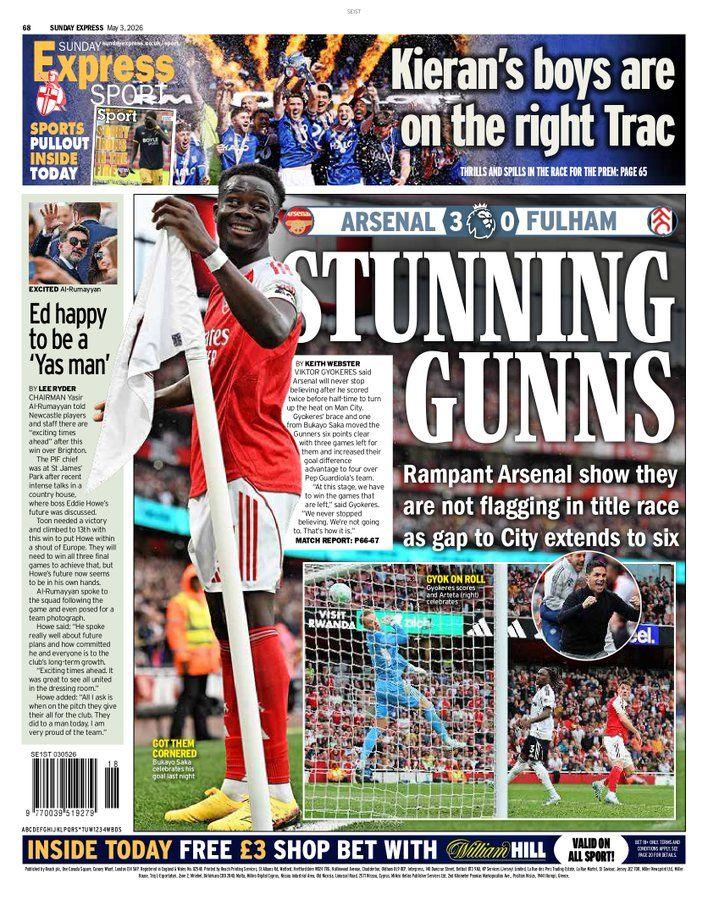 Sunday Express back page